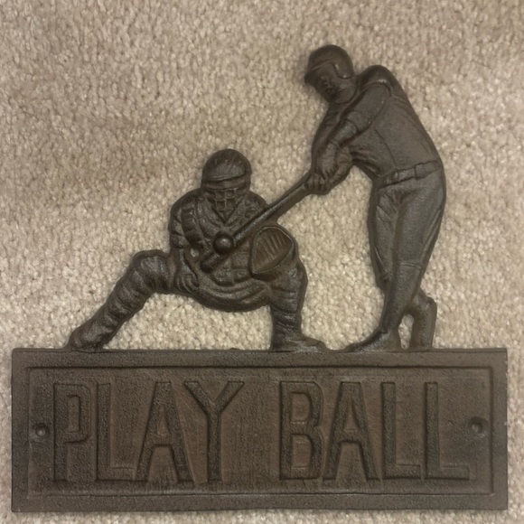 Other - “Play Ball” Cast iron Baseball Wall Decor